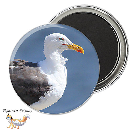 Badge, Magnet pins Goéland, Oiseau Maritime, Mouette, modèle 1