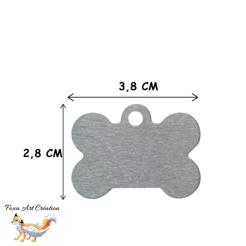 Médaille chien personnalisée motif mosaïque vert forme os