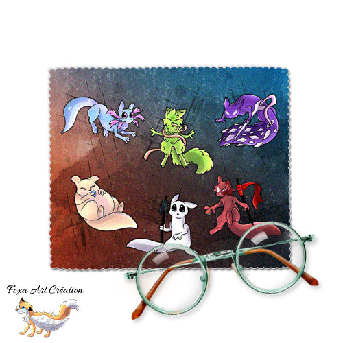 Essuie-lunette, Chiffonnette Microfibre Rain World Slugcats, Jeu-vidéo