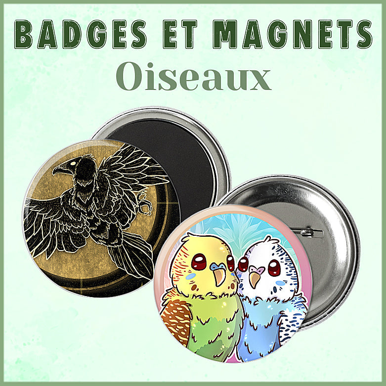 Badges et Magnets Oiseaux