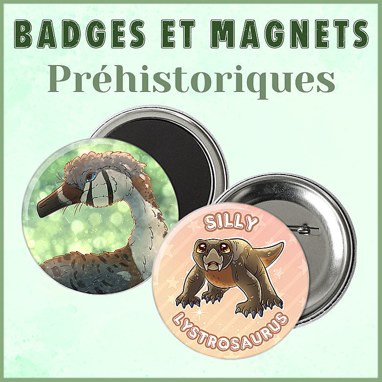 Badges et Magnets Préhistoriques