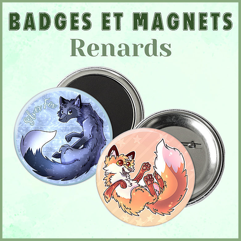 Badges et Magnets Renards