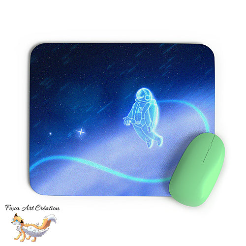 Tapis de souris Astronaute Bleu dans l'Espace, illustration, décoration de bureau