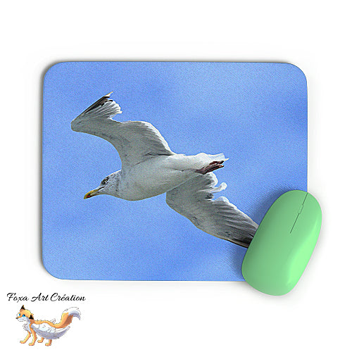Tapis de souris Goéland, Mouette, Oiseaux, Photographie nature, Modèle 2, décoration de bureau