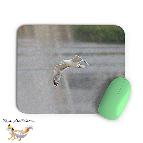 Tapis de souris Goéland, Mouette, Oiseaux, Photographie nature, Modèle 3, décoration de bureau