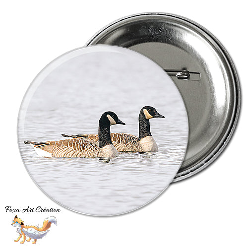 Badge, Magnet pins Bernaches du Canada, Oies, Branta canadensis, modèle 1