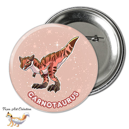 Badge, Magnet pins Dinosaure Carnotaurus Rouge Mignon, paleo art