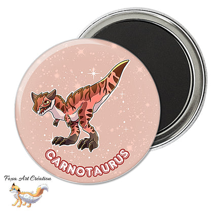 Badge, Magnet pins Dinosaure Carnotaurus Rouge Mignon, paleo art
