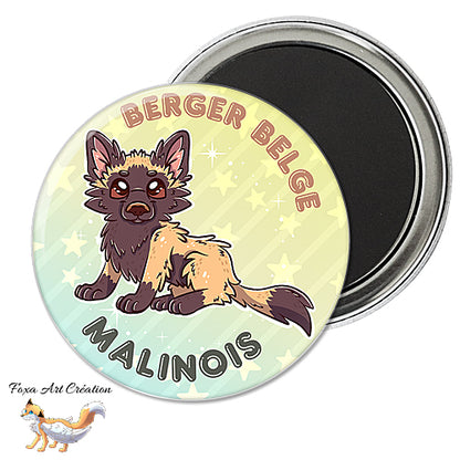 Badge, Magnet Berger Belge Malinois, chien mignon, race