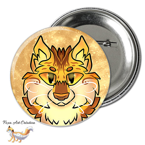 Badge, Magnet Chat, style la guerre des clans, Pelage de Lion, Lionblaze, Warrior cats