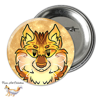 Badge, Magnet Chat, style la guerre des clans, Pelage de Lion, Lionblaze, Warrior cats
