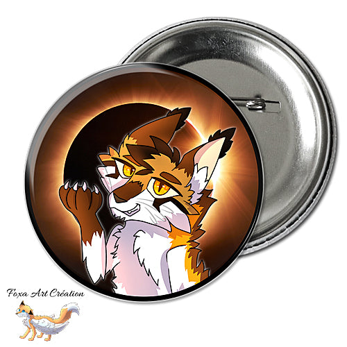 Badge, Magnet Chat, style la guerre des clans, Sol, éclipse, Warrior cats