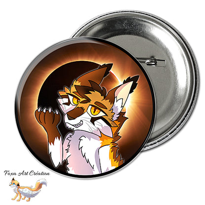 Badge, Magnet Chat, style la guerre des clans, Sol, éclipse, Warrior cats