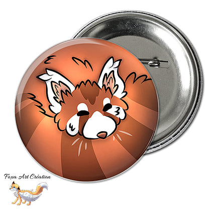 Badge, Magnet Panda Roux Endormi en Boule, Mignon, Idée cadeau