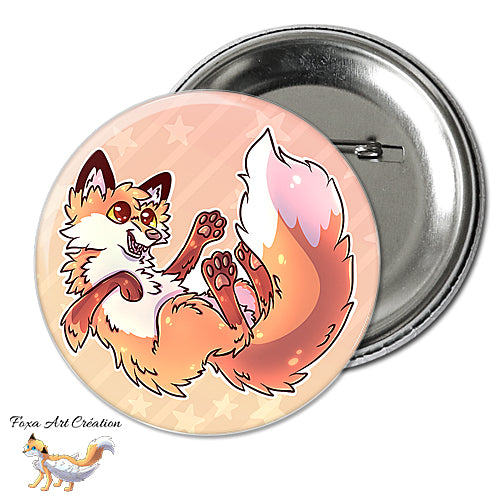 Badge, Magnet pins Renard Roux Joueur et Mignon