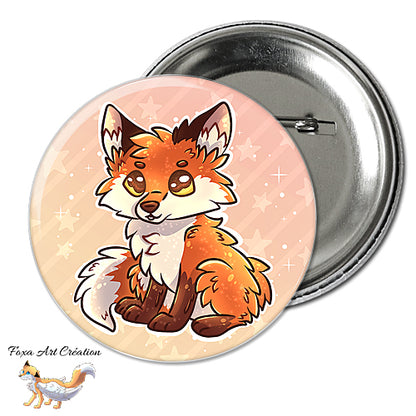 Badge, Magnet pins Renard Roux Assis, Mignon, modèle 3