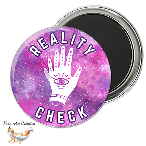 Badge, Magnet Rêveur Lucide, Main Astrale, Reality Check, pins galaxie