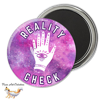 Badge, Magnet Rêveur Lucide, Main Astrale, Reality Check, pins galaxie