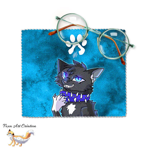 Essuie-lunette, Chiffonnette Microfibre Chat, La Guerre des Clans, Fléau, Scourge, Warrior cats