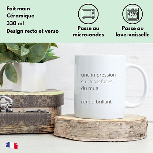 Mug Perruches Ondulées "la vie est meilleure avec des perruches", tasse cadeau