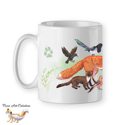 Mug "Toutes Les Vies Comptent" - Tasse Animaux ESOD "nuisibles" Écologie Faune Sauvage, Renard, Illustration
