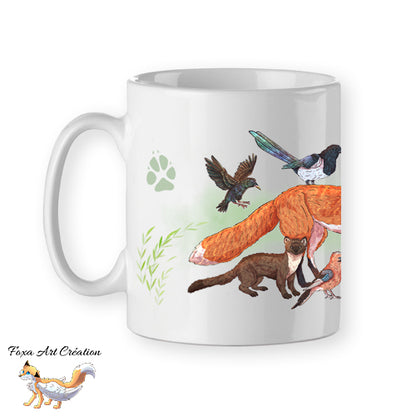 Mug "Toutes Les Vies Comptent" - Tasse Animaux ESOD "nuisibles" Écologie Faune Sauvage, Renard, Illustration