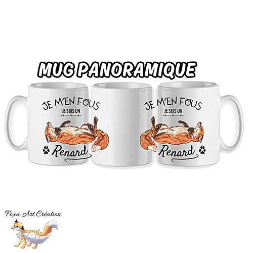 Mug "Je m'en fous je suis un Renard", humour mignon, tasse cadeau