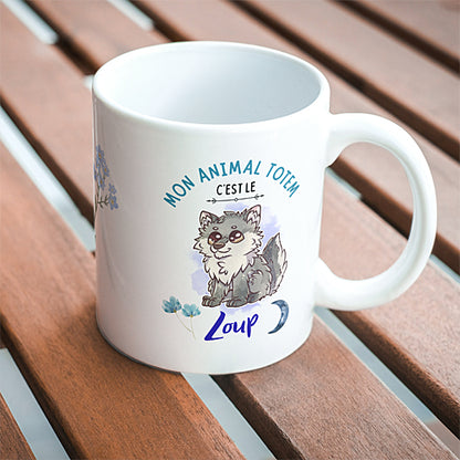 Mug Loup Mignon, Animal Totem, tasse cadeau