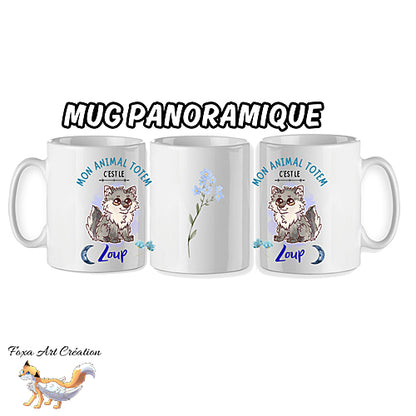 Mug Loup Mignon, Animal Totem, tasse cadeau