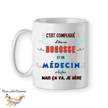 Mug Médecin Bogosse, tasse cadeau prénom personnalisable