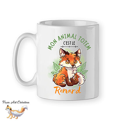 Mug Renard Roux Animal Totem, Mignon, tasse cadeau