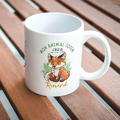Mug Renard Roux Animal Totem, Mignon, tasse cadeau