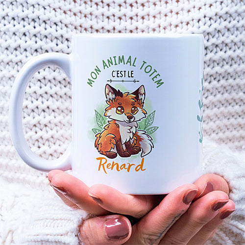 Mug Renard Roux Animal Totem, Mignon, tasse cadeau