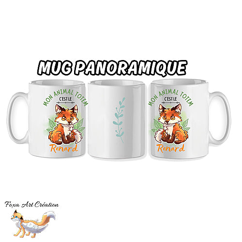 Mug Renard Roux Animal Totem, Mignon, tasse cadeau