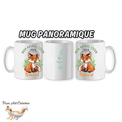 Mug Renard Roux Animal Totem, Mignon, tasse cadeau