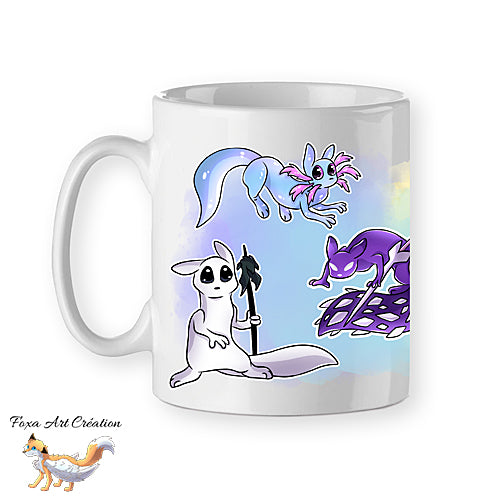 Mug Rain World Downpour, Slugcats, tasse cadeau, gaming, gamer, jeu-vidéo