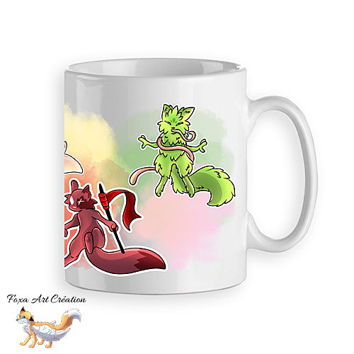Mug Rain World Downpour, Slugcats, tasse cadeau, gaming, gamer, jeu-vidéo