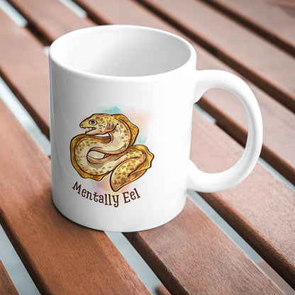 Mug Murène, Anguille, "Mentally Eel", Animal Marin Mignon, tasse humour jeu de mot