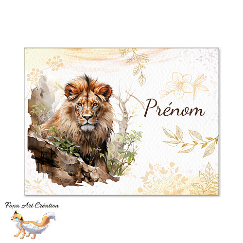 Plaque de Chambre Lion Portrait, style Mufasa, Panneau de porte décoratif personnalisé