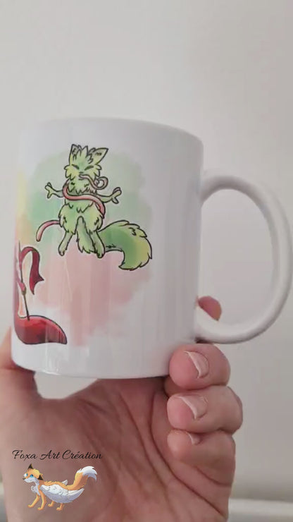 Mug Rain World Downpour, Slugcats, tasse cadeau, gaming, gamer, jeu-vidéo